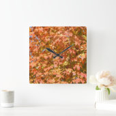 紅葉 スクエア壁時計 (ホーム)