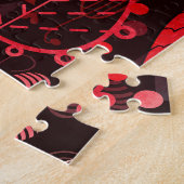 紅葉:ダークシームレスパターン。 ジグソーパズル (側面)