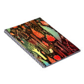 紅葉：ダークシームレスパターン。 ノートブック (右側)
