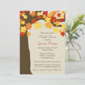 紅葉&ツリーブライダルシャワー招待 招待状 (スタンド正面)