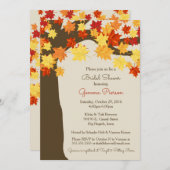 紅葉&ツリーブライダルシャワー招待 招待状 (正面/裏面)