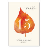 紅葉 |テーブパーソナライズされたル番号カード テーブルナンバー (正面)