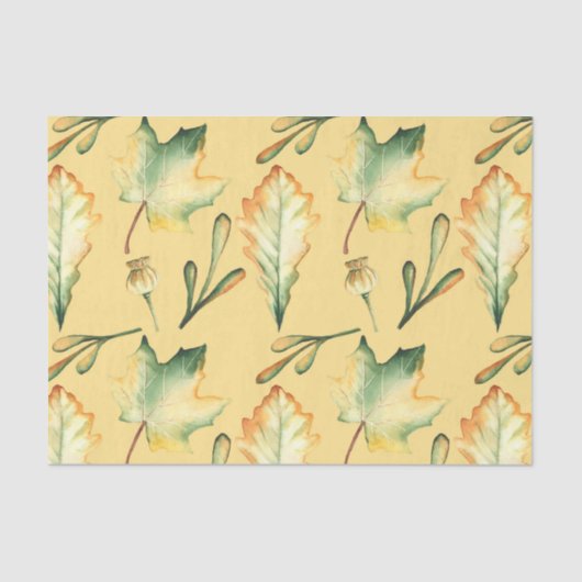 紅葉(デザイン44黄色/オレンジ系) 薄葉紙 (正面)