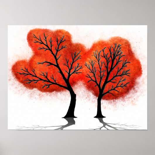 紅葉 – デジタルアートプリント ポスター (正面)