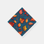 紅葉・デニム スタンダードカクテルナプキン (角)