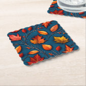 紅葉・デニム ペーパーコースター (アングル)