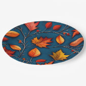 紅葉・デニム ペーパープレート (アングル)