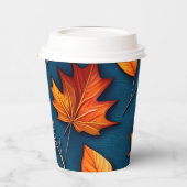 紅葉・デニム 紙コップ (左)