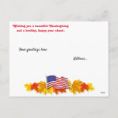 紅葉&トルコ感謝祭 シーズンポストカード (裏面)