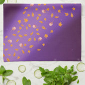 紅葉&バラブルーティータオル キッチンタオル (折り畳み)