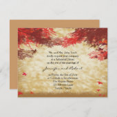 紅葉:バーガンディと赤い枝 招待状 (正面/裏面)