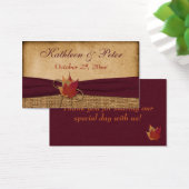 紅葉、バーラフェイクップメッセージカード – ワイン (デスク)