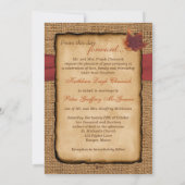 紅葉、バーラフェイクップ結婚式招待状 招待状 (裏面)