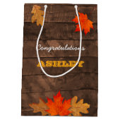 紅葉&バーンウッドパーソナライズされた抱き枕 ミディアムペーパーバッグ (裏面)