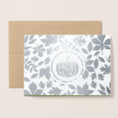 紅葉&パンプキンラグジュアリーサンクスギビング実在 箔カード (封筒付き正面)