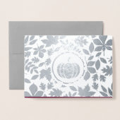 紅葉&パンプキンラグジュアリーサンクスギビング実在 箔カード (封筒付き正面)