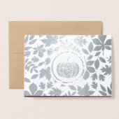 紅葉&パンプキンラグジュアリーサンクスギビング実在 箔カード (封筒付き正面)