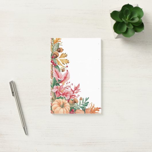 紅葉&パンプキン応援 ポストイット (オフィス)