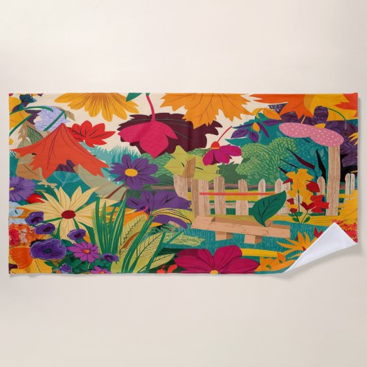 紅葉 ビーチタオル (正面)