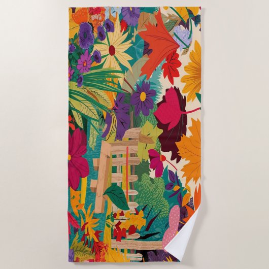 紅葉 ビーチタオル (正面)