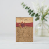 紅葉、フェイクBurlapエンクロージャカード エンクロージャーカード (スタンド正面)