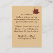 紅葉、フェイクBurlapエンクロージャカード エンクロージャーカード (裏面)