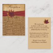 紅葉、フェイクBurlapエンクロージャカード エンクロージャーカード (正面/裏面)