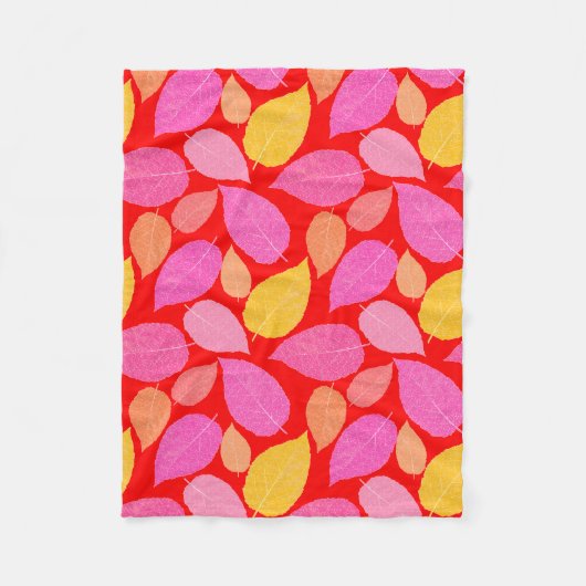 紅葉。 フリースブランケット (正面)