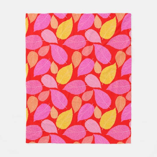 紅葉。 フリースブランケット (正面)