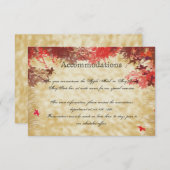 紅葉：ブルゴーニュとレッドの結婚ホテルの付属品 エンクロージャーカード (正面/裏面)