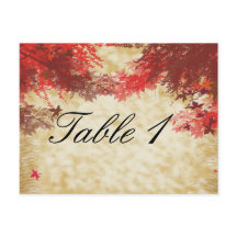 紅葉：ブルゴーニュと赤のブランチテーブル番号