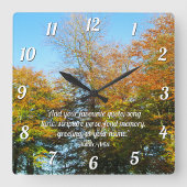 紅葉&ブルースカイスカスタム- スクエア壁時計