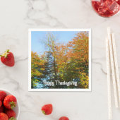 紅葉&ブルースカイス – 感謝祭カスタム スタンダードカクテルナプキン (インサイチュ)