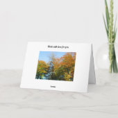 紅葉&ブルースカイズ – カスタム誕生日カード カード (裏面)