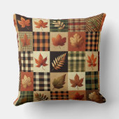 紅葉&プレイド20x20クッション:居心地の良い秋Vib クッション (裏面)