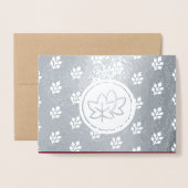 紅葉&ベリーサンクスギビング実在 箔カード (封筒付き正面)