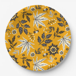 紅葉、ベリー&どんぐり ペーパープレート