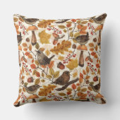 紅葉、ベリー、キノコ、レンチ クッション (裏面)