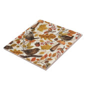 紅葉、ベリー、キノコ、レンチ タイル (側面)