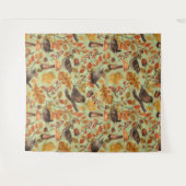 紅葉、ベリー、キノコ、レンチ タペストリー (正面(横))