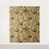 紅葉、ベリー、キノコ、レンチ タペストリー (正面)