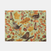 紅葉、ベリー、キノコ、レンチ ドアマット (正面)