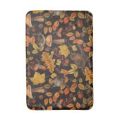 紅葉、ベリー、キノコ、レンチ バスマット (正面縦)