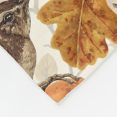 紅葉、ベリー、キノコ、レンチ フリースブランケット (角)