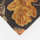 紅葉、ベリー、キノコ、レンチ フリースブランケット (角)