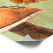 紅葉、ベリー、キノコ、レンチ ポスター (角)