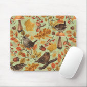 紅葉、ベリー、キノコ、レンチ マウスパッド (マウス)