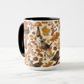 紅葉、ベリー、キノコ、レンチ マグカップ (正面左)