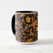 紅葉、ベリー、キノコ、レンチ マグカップ (正面左)