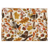 紅葉、ベリー、キノコ、レンチ ラージペーパーバッグ (裏面)